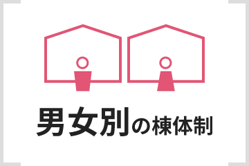 男女別の棟体制