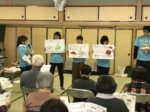 手作りの紙芝居を用いての発表